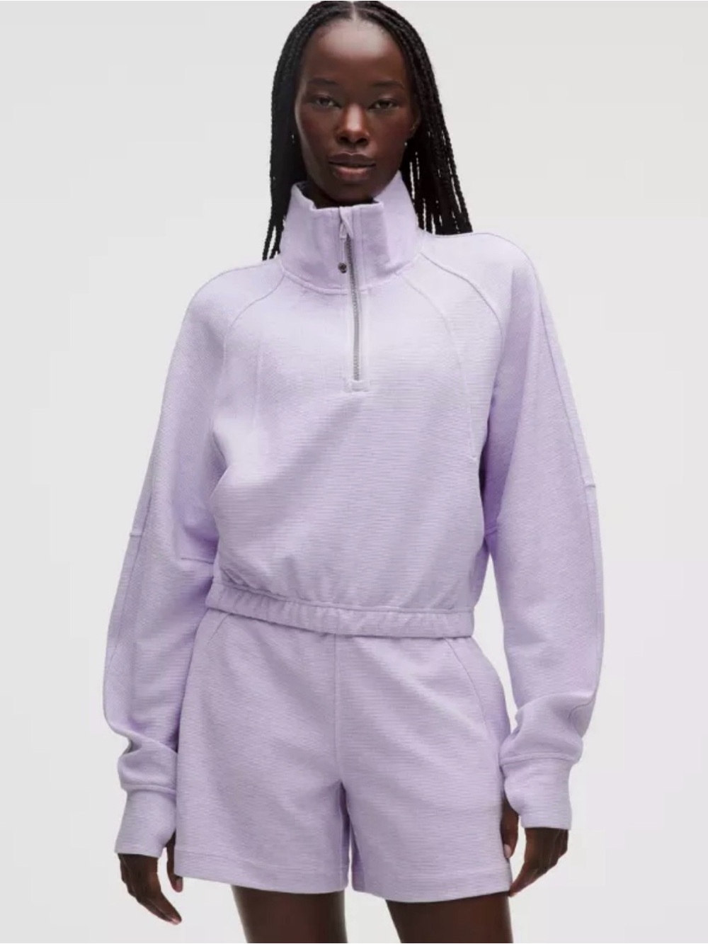 Lululemon Scuba Cropped Funnel-Neck Half Zip *Waffle